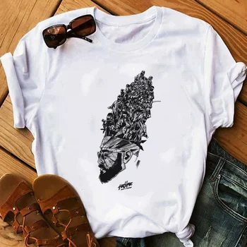 Hajime MiyaGi Moterų marškinėliai 2020 Viršūnes Tee rusijos Hip Hop Band Spausdinti Vasaros Marškinėliai Harajuku T-shirts Estetika Moterų Tees