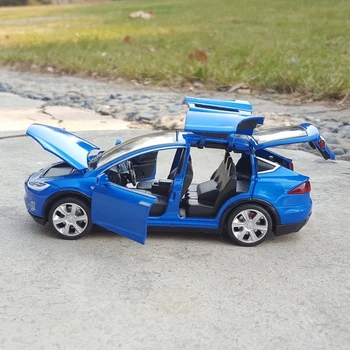 Halolo New1:32 Tesla MODEL X MODEL3 Lydinio Automobilio Modelį Diecasts & Žaislinės Transporto priemonės Žaislinius Automobilius Vaikas Žaislai Vaikams Dovanos Berniuko Žaislas
