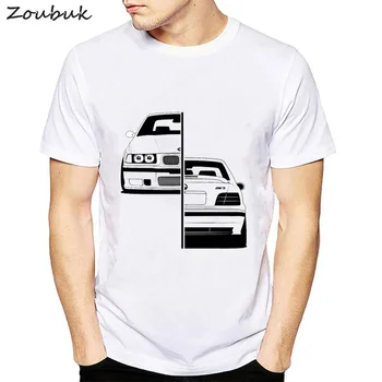 Harajuku Cool Automobilių Automobilių Turbo E30 E36 E46 t shirt vyrai Anime marškinėliai tee marškinėliai homme Marškinėlius Vyrų Camisetas F36