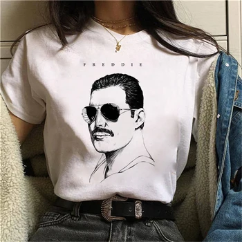 Harajuku Kawaii stiprus karalienė prekės ženklo vyrai, Print T-shirt 90s Estetinės Moteriški Marškinėliai Basic Atsitiktinis Tshirts Viršūnes Prarasti Plius Dydžio Trišakius