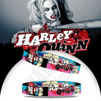 Harley Quinn Apyrankė Animacinių filmų Savižudžių Būrys Rankogaliai 3D Spalvotas Spausdinimas Dirželis Laisvalaikio Sporto Hip-Hop Priedai NA2257