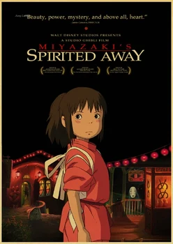 Hayao Miyazaki Atkakli Toli aukštos kokybės Retro Plakato Derliaus plakatas Sienų Dekoras, Namų Baras Kavinė
