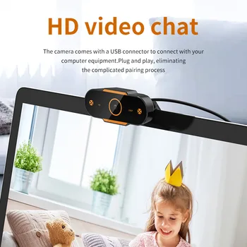 HD 2K/1080P/720P/480P Kamera Su Mikrofonu Web Cam PC Nešiojamas Plug And Play, be mašinistų valdoma USB Web Kamera, Skirta Vaizdo Skambučių