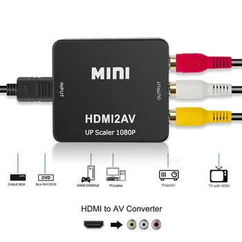 HDMI, AV/RCA Konverteris AV/CVSB L/R Vaizdo Box HD Vaizdo 1080P 1920*1080 60Hz HDMI2AV Parama NTSC PAL Išvesties HDMI AV DVD Box