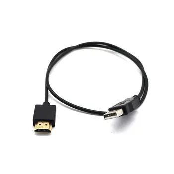 HDMI suderinamus Vyrų ir Moterų Jungtis Su USB 2.0 Įkroviklio Kabelį Spliter Adapteris Extender