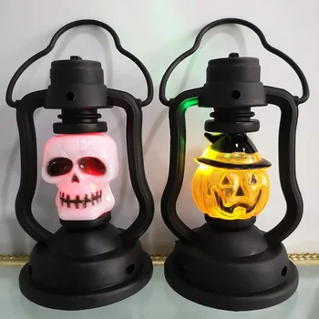 Helovinas LED Žibinto Lemputė dega, Mažas Kūrybinis Moliūgų Kaukolės Skeletas Modelius Naktį Žibintai Namų Patalpų ir Lauko Apdaila