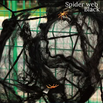 Helovinas namų, sodo dekoro netikras voras interneto siaubo apgauti rekvizitai Helovinas šalis dekoro piratų partija dirbtinis voratinklyje