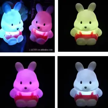 Helovinas Velykų Mielas Animacinių filmų Triušis LED Nakties Šviesos Buveinės Šalies Vaikų Kambario, Apdailos, Spalvos Spalvotų Šviesos Naktį