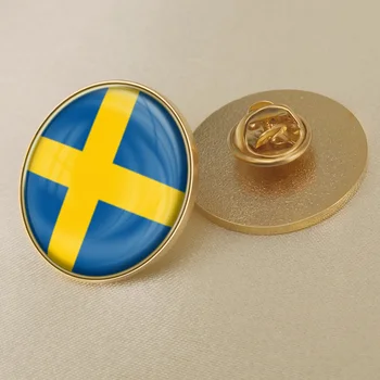 Herbas Švedija/Švedų/Swedishs Vėliava, Herbas Sagė/Emblemos/Atvartas Smeigtukai