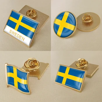 Herbas Švedija/Švedų/Swedishs Vėliava, Herbas Sagė/Emblemos/Atvartas Smeigtukai