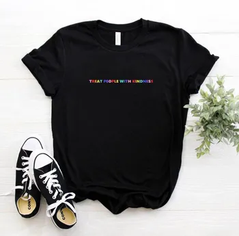 Hip-Hop Harry Styles Marškinėlius Baudos Linijos Meilės Kelionė Moterims Gydyti Žmones su Gerumo Moterų marškinėliai Ullzang Graphic Marškinėliai Moterims
