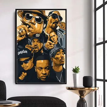 Hip-Hop Legenda Plakatas Biggie Smalls Wu-Tang Nwa Hip-Hop Repo Žvaigždė Sienos Menas Drobė Spausdinti Tapybos Namų Meno Dekoro Kambarių Bendrabučio