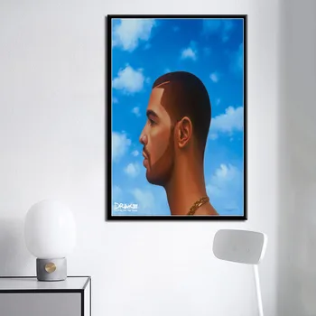 Hip-Hop Rap Star Drake Karšto Muzikos Albumas Daugiau Gyvenimo Vaizdai Kokybės Drobė, Tapyba, Plakatas Miegamasis Gyvenimo Sienos Menas Namų Dekoro Nuotrauką