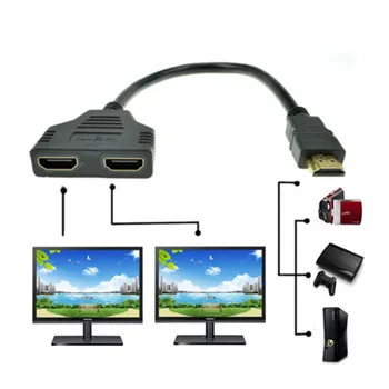HIPERDEAL 1080P HDMI Port Vyrų ir 2 Moterys 1 2 Iš Skirstytuvo Kabelio Adapteris Keitiklis Dropship DN