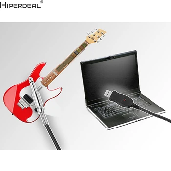 HIPERDEAL USB Gitara Kabelis USB Sąsaja Vyrų 6.35 mm 1/4 Mono Vyrų Elektros Gu DN
