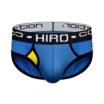 HIRO 2 Spalvų Dryžuotas Medvilnės Sexy Vyrai Undrewear Trumpikės Vyrams Bikini Grynos Medvilnės Slydimo Dėklas Kelnės Aukštos Kokybės Šortai G133