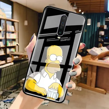 Homer Simpson Stiklo Atveju Xiaomi Redmi Pastaba 8T 9S 8 7 9 Pro Max K20 K30 5G Zoom 8A Grūdintas Telefono Narvuose Korpuso Cubrir Cas Krepšiai