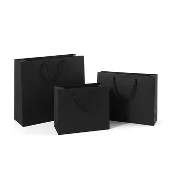 Horizontalus Vertikalus Tuščią Kraft Paper Bag Black Saldainių Krepšiai Vestuvių Malonių Dovanų Paketą Gimtadienio Apdailos Takeaway Krepšiai