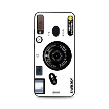 HTXian Mielas Fotoaparatas Black Mobiliojo Telefono Dėklas Samsung A51 A71 A40 A50 A70 A10 A20 A30 A6 A7 A8 A9