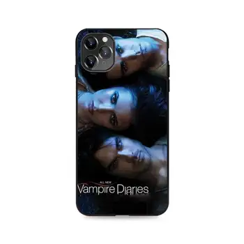 HTXian Vampyro Dienoraščiai Stefan Damon Salvatore Gumos Telefono Dangtelį iPhone SE2 11 Pro XS MAX XS XR 8 7 6 Plius 5 5S SE Atveju