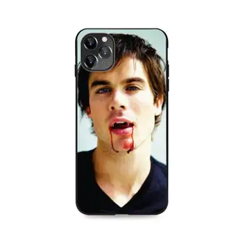 HTXian Vampyro Dienoraščiai Stefan Damon Salvatore Gumos Telefono Dangtelį iPhone SE2 11 Pro XS MAX XS XR 8 7 6 Plius 5 5S SE Atveju