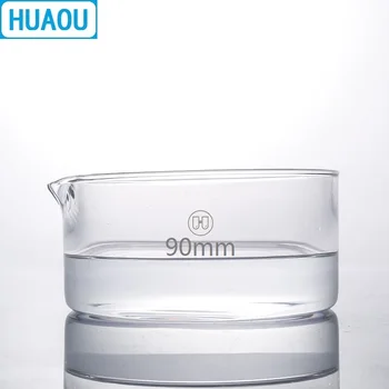 HUAOU 90mm Crystallizing Patiekalas Borosilikatinio 3.3 Stiklo Laboratorijos Chemijos Įranga