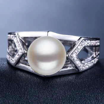 Huitan Romantiška Imituojamas Pearl Žiedai, Moterų, Prabangos Vestuvės Priedai Sužadėtuvių Žiedai Moterų Didmeninės