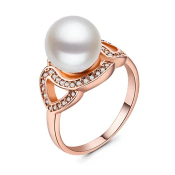 Huitan Romantiška Imituojamas Pearl Žiedai, Moterų, Prabangos Vestuvės Priedai Sužadėtuvių Žiedai Moterų Didmeninės
