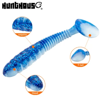 Hunthouse keitech Swing Impact minkštos gumos suvilioti vibrotail wobblers žvejybos įrankių silikoninis masalas lydekas 8cm 5.3 g 5 vnt./maišas