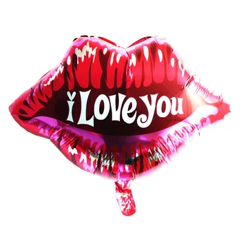 I Love You Kiss Me Lūpos Meilės Folija Balioną Už Valentino Dieną Apdailos Vestuvės Pripučiamas Balionas Gimtadienio Dovanos