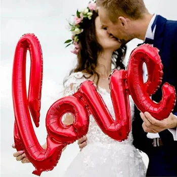 I Love You Kiss Me Lūpos Meilės Folija Balioną Už Valentino Dieną Apdailos Vestuvės Pripučiamas Balionas Gimtadienio Dovanos