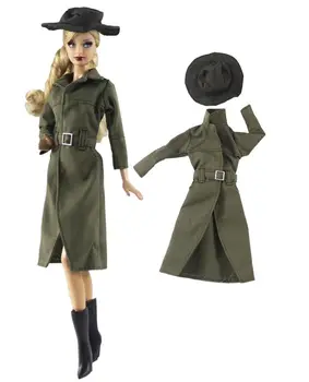Ilgais Žiemos paltai Barbie Drabužių 1/6 BJD Doll priedai Kostiumas vienodą Aprangą fashionista originalių Drabužių, kostiumų mergina