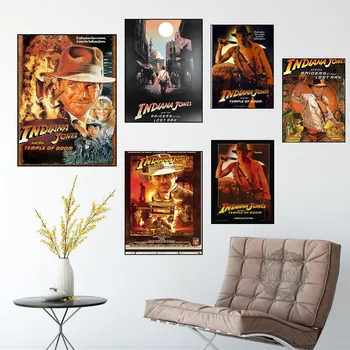 Indiana Jones Plakatas Nuotykių Classic Filmų, Plakatų ir grafikos Paveikslai Tapyba Sienos paveiksl Namų Dekoro картины на стену