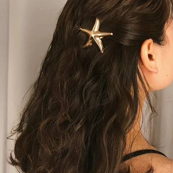 Ingemark Mados Elegantiškas Žvaigždė Jūros Žvaigždė Plaukų Segtukai Žiburių Vestuvių Lady Plaukų Clips Stick Staigius Plaukų Formavimo Priedai Boho