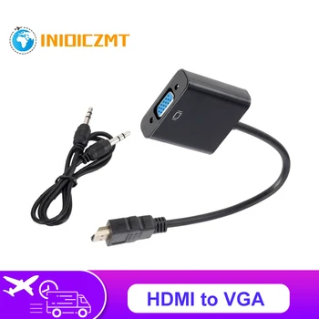 INIOICZMT HDMI į VGA Adapteris Kabelio Vyrų ir Moterų HDMI Į VGA Adapteris Keitiklis 1080P Skaitmeninio į Analoginį Vaizdo Garso Tablet
