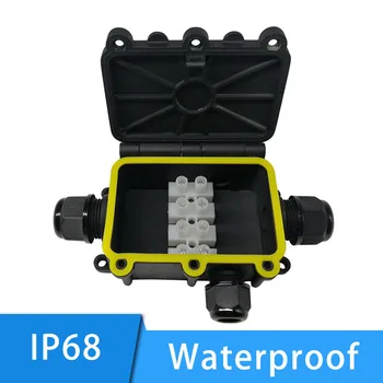 IP68: kabelių Paskirstymo Dėžutės Lauko Vandeniui 2 3 4 5 Taip 5-12mm Kabelio Jungtis, Elektros Išorinio Maitinimo Laido Conector Led Šviesos