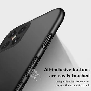 IPhone 12 11 Pro Max SE 2020 atveju Juoda Matinė Silikono Soft Case For iPhone X XS MAX XR 7 8 6 6S Plus 11 12 Mini Padengti Coque