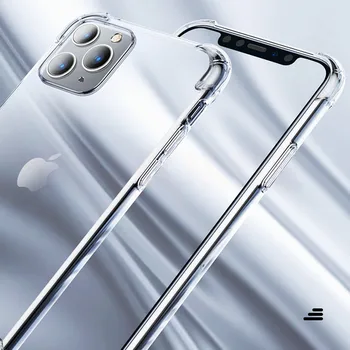IPWSOO atsparus smūgiams Šarvai Aiškiai Atveju iPhone, 11 Pro Max XS Max XR X 8 7 6 6s Plius 5 5s SE Skaidrus Telefono Atvejais oro Pagalvė Padengti