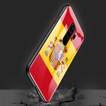 Ispanija ispanijos Vėliava Stiklo Atveju Xiaomi Redmi Pastaba 9S 8T 9 8 Pro 7, 8A Mi 10 Lite 5G 9T CC9 Grūdintas Telefono Capas Padengti Shell