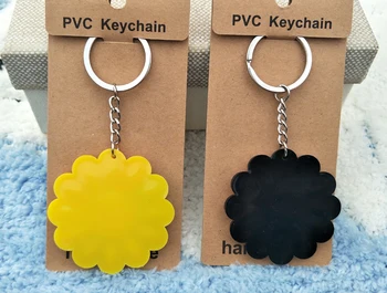 IVYYE 1PCS Spalvinga Saulėgrąžų Anime Key Chain PVC Pav paketų prižiūrėtojų raktinę mielas Žaislai Keychain Keyholder Gimtadienio Dovana Unisex NAUJAS