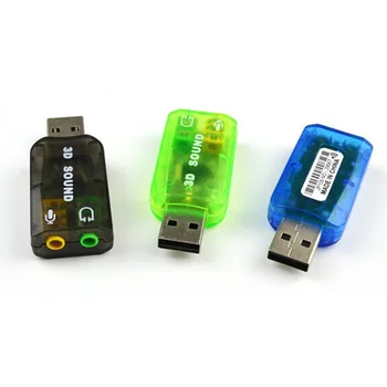 Išorinė USB Garso plokštė-5.1-Kanalo w/3.5 mm Ausinių ir Mikrofono Lizdas Kompiuterio Sąsaja Stereo Mic Audio USB Keitiklis