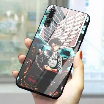 Išpuolis Titan Anime Stiklo Telefoną Atveju Huawei Honor 10 Lite Padengti Mate 20 Lite Garbę 9 10 Lite 7A P10 P20 30 PRO P Smart