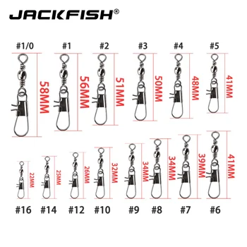 JACKFISH pasisuka žvejybos Jungtis pin guolių swivel kietas žiedai swivel 50pcs/daug žvejybos reikmenys karpių žvejybos įrankis pesca
