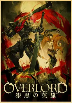 Janpnese Anime Overlord retro plakatai kraft sienos popieriaus Aukštos Kokybės Dažymo, Namų Dekoro, sienų lipdukai