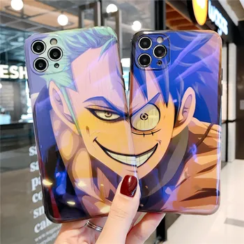 Japonija, Anime One Piece Luffy Zoro Telefono dėklas Skirtas iphone 12 11 Pro X XS Max XR 7 8 Plius 