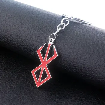 Japonijoje Žaidimas Berserk Logotipas Keychain Žarnos Kardas Raudonas Logotipas Pakabukai Pakabukas Raktų pakabukai, Moterims, Vyrams Choker paketų prižiūrėtojų raktinę Papuošalai