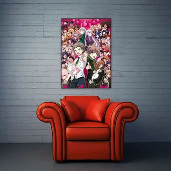 Japonijos Anime Danganronpa: Trigger Happy Šilko Plakatas Klasikinis Japonų Anime Namų Dekoro Retro Plakato Sienos Meno Kambario Apdaila
