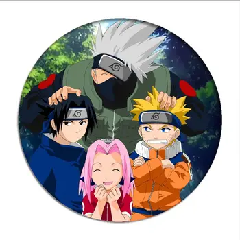 Japonijos Anime Naruto Hatake Kakash Cosplay Ženklelis Uchiha Sasuke Sagė Haruno Sakura, Segtukai, Itachi Surinkimo Emblemos Kuprinės