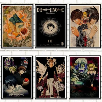 Japonų anime DEATH NOTE, plakatas derliaus plakatas Kavinė Kūrybos tapetai, Vidaus Apdaila, Nemokamas Pristatymas. sienų lipdukai /808