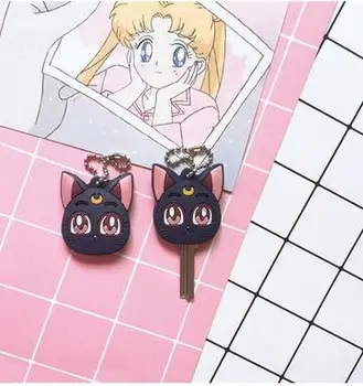 Japonų Anime Kinomoto Cardcaptor Sakura Klavišą Padengti Kawaii Animacinių Filmų Keychains Silikono Pagrindiniai Bžūp Apima Cosplay Pultelio Guminiai Pug
